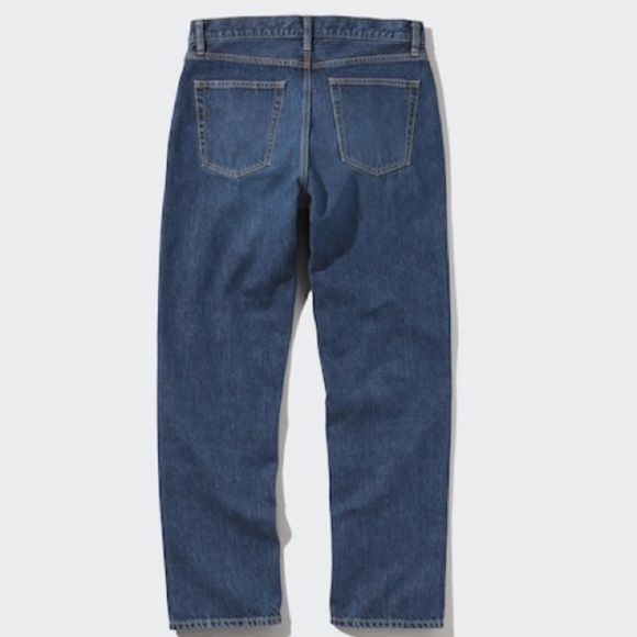 Uniqlo Regular Fit Denim Jean Pants, Dark Blue, Size 34 - Picture 2 of 13